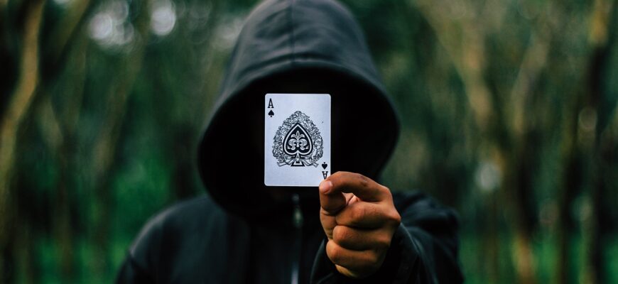 ace, cards, hooded