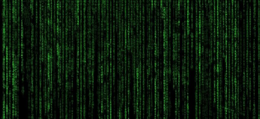 matrix, code, computer