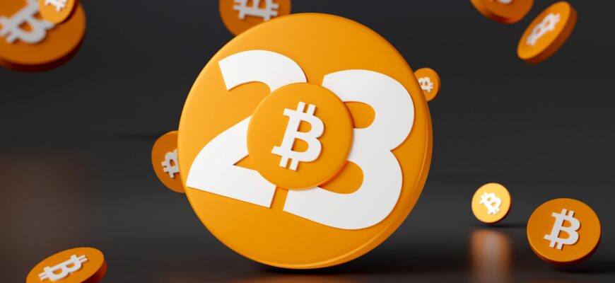 an orange bitcoin surrounded by other bitcoins