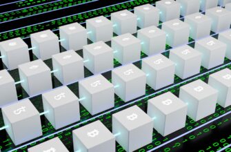 a large array of white cubes with numbers and symbols on them