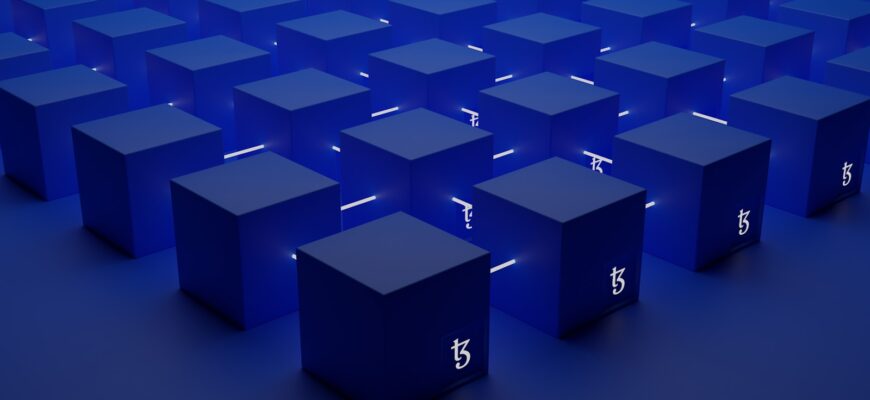 a group of blue cubes with numbers on them